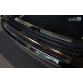 RVS Achterbumperprotector 'Deluxe' passend voor BMW X6 F16 2014-2019 Zwart/Rood-Zwart Carbon excl. M-Pakket