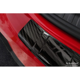 Echt 3D Carbon Achterbumperprotector passend voor Audi Q3 Sportback 2019- 'Ribs'