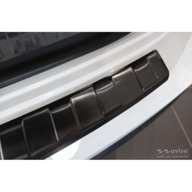 Zwart RVS Achterbumperprotector passend voor Audi Q3 II 2019- incl. S-Line 'Ribs'