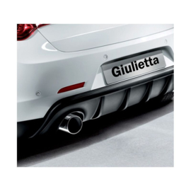 Achterbumperskirt (Diffuser) passend voor Alfa Romeo Giulietta 2010- (Enkele uitlaat links) (ABS)