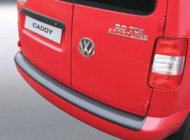ABS Achterbumper beschermlijst passend voor Volkswagen Caddy II 2004-2015 (voor gespoten bumpers) Zwart