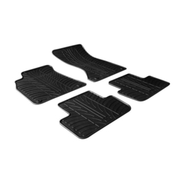 Rubbermatten passend voor Audi A4 2008-2015 & A5 Sportback 2008-2016 (T profiel 4-delig + montageclips)