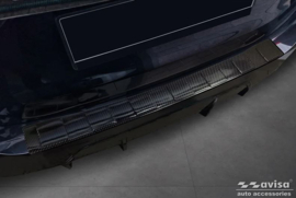 Echt 3D Carbon Achterbumperprotector passend voor BMW 3 Touring (G21) Facelift 2022- 'Ribs'