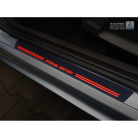 Universele RVS Instaplijsten met rode LED verlichting 'Special Edition' - 4-delig