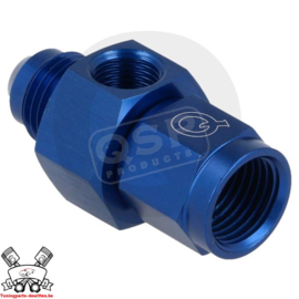 Druk adapter 1/8npt female / male D12 - Blauw