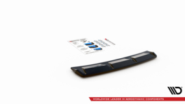 Maxton Design CENTRALE ACHTERSPLITTER VOOR AUDI S3 SEDAN 8Y Gloss Black