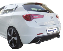 InoXcar 100% RVS Dubbele Sportuitlaat passend voor Alfa Romeo Giulietta 1750Tbi Veloce (240pk) 2016- 100mm X-Race (Ø60mm)
