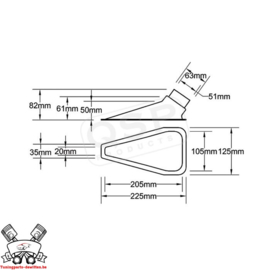 Inlaat 51+63mm Zwart groot