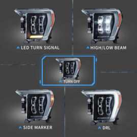 VLAND volledige LED-projectorkoplampen voor Ford F150 2021-2023