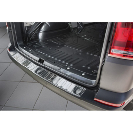RVS Achterbumperprotector passend voor Volkswagen Transporter T6 2015-2019 & FL 2019-2020 & T6.1 2020-2022 (met achterklep) 'Ribs'