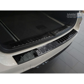 Zwart-Chroom RVS Achterbumperprotector passend voor BMW X3 F25 2014-2017 'Ribs'