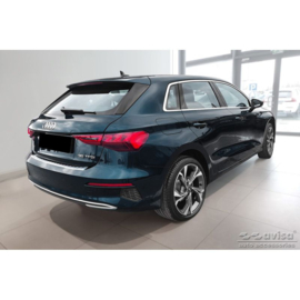 RVS Achterbumperprotector passend voor Audi A3 (8Y) Sportback 2020- 'Ribs'