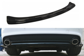 Maxton Design CENTRALE ACHTERSPLITTER AUDI A5 S-LINE 8T FL COUPÉ / SPORTBACK (ZONDER VERTICALE SPIJLEN) Gloss Black