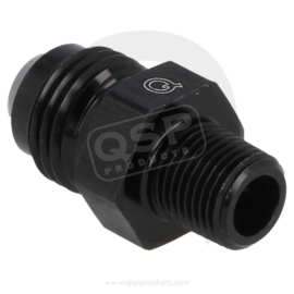 Aluminium adapter male/male D04 - 1/8 NPT - Zwart