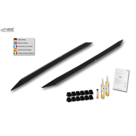 Sideskirts 'Slim' passend voor Audi A3 (8V7) Cabrio 2013- (ABS zwart glanzend)