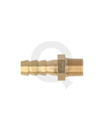 Slangpilaar messing recht 10 mm - 1/4" NPT