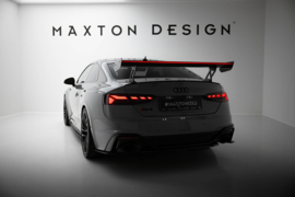 Maxton Design Carbon Spoiler met externe beugels V.1 + LED Audi A5 / A5 S-Line / S5 / RS5 Coupé F5 / F5 Facelift