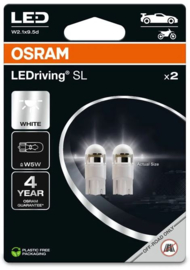Osram LEDriving SL W5W - T10 - Cool White - 12V - set à 2 stuks (6000K)