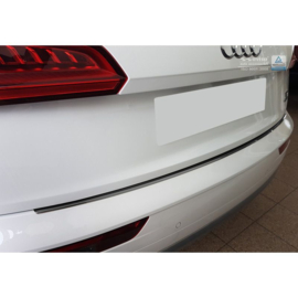 Zwart RVS Achterbumperprotector passend voor Audi Q5 2017-2020 & FL 2020- 'Ribs'