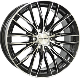 MONACO WHEELS GP2 19inch 8,5j 5/112 ET35 Naaf 66,5mm Zwart Glans / Gepolijst