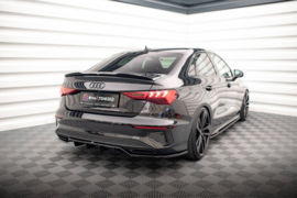 Maxton Design CENTRALE ACHTERSPLITTER (MET VERTICALE SPIJLEN) AUDI A3 S-LINE SEDAN 8Y