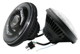Set LED Koplampen - passend voor Hummer/Jeep/Land Rover/Mazda/Volkswagen diverse modellen - Zwart