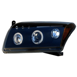 Set Koplampen passend voor Dodge Caliber 2006- - Zwart - incl. Angel-Eyes