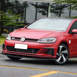 AutoStyle Voorspoilerlip passend voor Volkswagen Golf VII (7.5) GTi/GTD/R/R-Line 2017-2019 (Glanzend Zwart ABS)