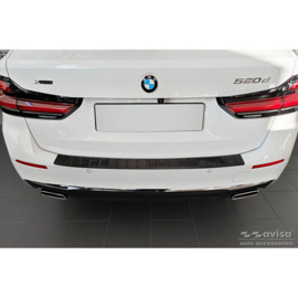 Echt 3D Carbon Achterbumperprotector passend voor BMW 5-Serie Touring G31 FL 2020- 'Ribs'