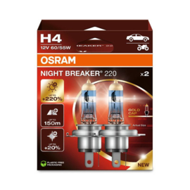 Osram Night Breaker 220 Halogeen lampen - H4 - 12V/60-55W - set à 2 stuks