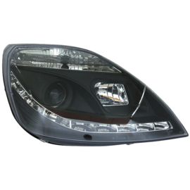 Set Koplampen in DRL-Look passend voor Ford Fiesta VI 2002-2008 - Zwart