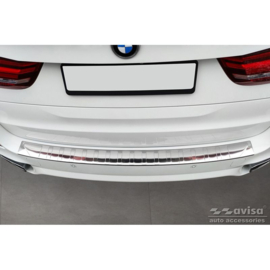 RVS Achterbumperprotector passend voor BMW X5 F15 2013-2018 met M-Pakket 'Ribs'