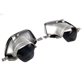 Oneway Set pasklare uitlaatsierstukken passend voor BMW 3-Serie G20/G21 M-Pack 2018-2022 - Zwart RVS