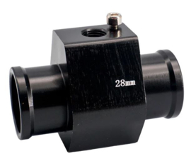 Simoni Racing Watertemperatuursensor Fitting - Zwart geanodiseerd aluminium - Ø28mm