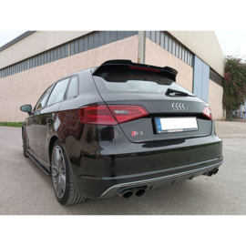 Dakspoiler (Spoiler Cap) passend voor Audi A3 (8V) S-Line/S3 Hatchback/Sportback 2012-2016 (ABS Glanzend zwart)