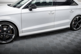 Maxton Design SIDESKIRTS DIFFUSERS V.2 AUDI RS3 SEDAN 8V FACELIFT Gloss Black