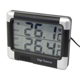 Thermometer Binnen/Buiten Zwart/Zilver
