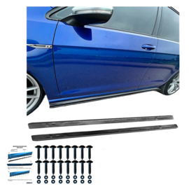 Oneway Set Sideskirts passend voor Volkswagen Golf VII (7.5) HB/Variant R 2017-2020 – Glanzend zwart