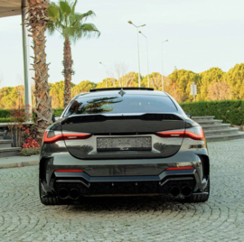 Oneway Achterspoiler passend voor BMW M4/4-Serie G22/G23 Coupe/Cabrio M-Pack/M440i 2020- - Glanzend zwart