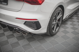 Maxton Design ACHTERZIJSPLITTERS V.2 AUDI S3 SPORTBACK 8Y Gloss Black