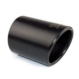 Ulter Sport Uitlaatsierstuk - Rond Ø90mm Schuin - Lengte 120mm - Montage 65-80mm - Zwart RVS