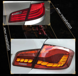 VLAND OLED-achterlichten voor 6e generatie BMW 5-serie 2010-2017 F10 F18 Kleur ROOD