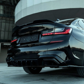 Oneway Achterspoiler passend voor BMW 3-Serie G20 Sedan M-Pack & M340i 2018-2022 & 2022- & M3 G80 Sedan 2022- - Glanzend zwart