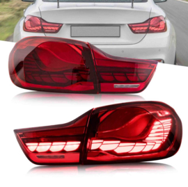 VLAND OLED-achterlichten voor 2014-2020 BMW 4-serie F32 F33 F36 M4 F82 F83 Kleur: Rood Helder