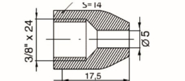 Remwartel 3/8unf