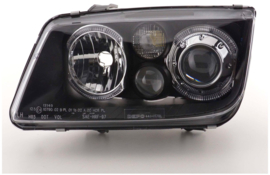 Koplampen VW Bora Angel Eyes zwart