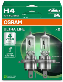 Osram Ultra Life Halogeen lampen - H4 - 12V/60-55W - set à 2 stuks