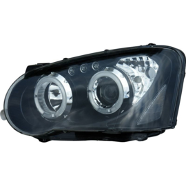 Set Koplampen passend voor Subaru Impreza 2003-2005 - Zwart - incl. Angel-Eyes