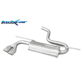 100% RVS Dubbele sportuitlaat passend voor Volkswagen Golf VII 2.0 GTD 184PK 2012- 2019 2x80mm Racing