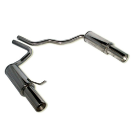 100% RVS Dubbele Sportuitlaat passend voor Audi A4 8E 2.5 TDi 2001- Links/Rechts 102mm